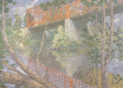 julian alden weir The Red Bridge (nn02)